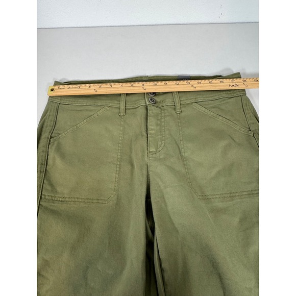 Torrid Crop Aviator Pants Skinny Stretch Twill Mid-Rise Olive‎ Green Size 14 - Picture 3 of 8
